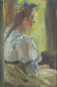 Olga Boznańska, Dziewczynka przy oknie, ok. 1890 r., Muzeum Górnośląskie