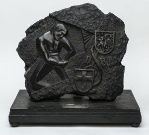 Josef Koretzki, płaskorzeźba, 1927, węgiel