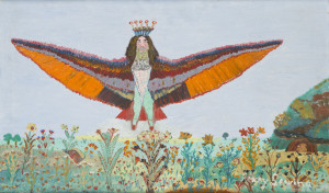 Jerzy Sewina, Kobieta ptak, obraz ze zbiorów Muzeum Górnośląskiego wykorzystany w filmie Lecha Majewskiego Angelus