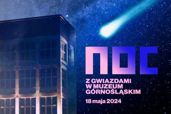 Grafika zapowiada Noc Muzeów 2024 w Muzeum Górnośląskim w Bytomiu.